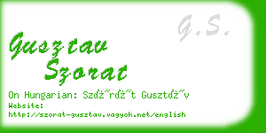 gusztav szorat business card